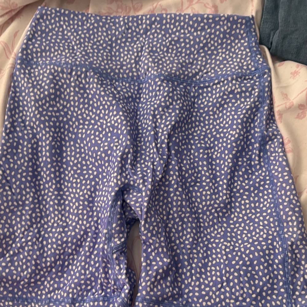 BuffBunny Blue and White Patterned Bike Shorts